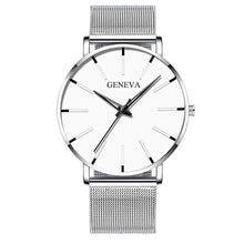Charger l'image dans la galerie, 2021 Minimalist Men's Fashion Ultra Thin Watches Simple Men Business Stainless Steel Mesh Belt Quartz Watch Relogio Masculino