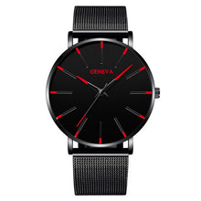 Charger l'image dans la galerie, 2021 Minimalist Men's Fashion Ultra Thin Watches Simple Men Business Stainless Steel Mesh Belt Quartz Watch Relogio Masculino